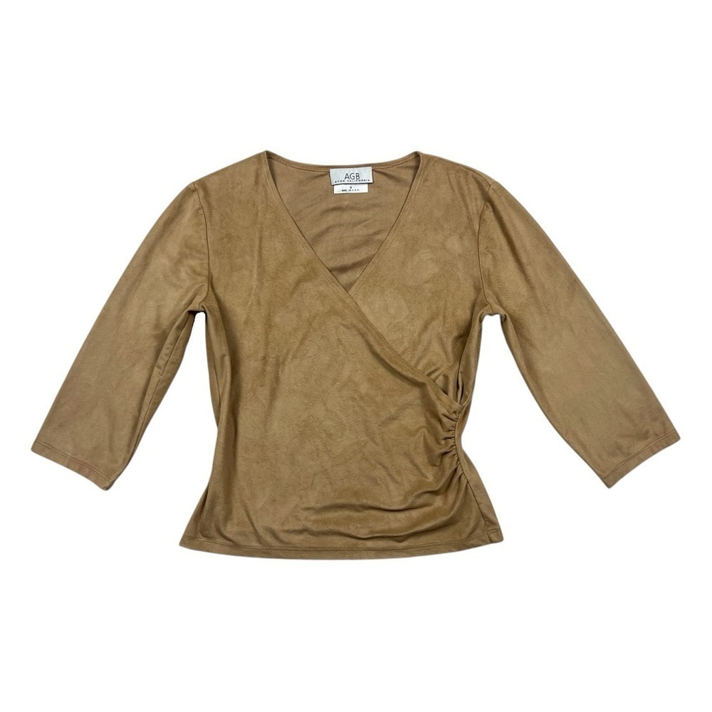 90’s Faux Suede Wrap Top